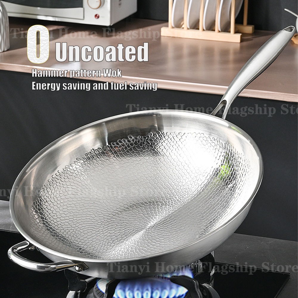 Home Cooking Channel - Padella Antiaderente in Acciaio Inox Titanio