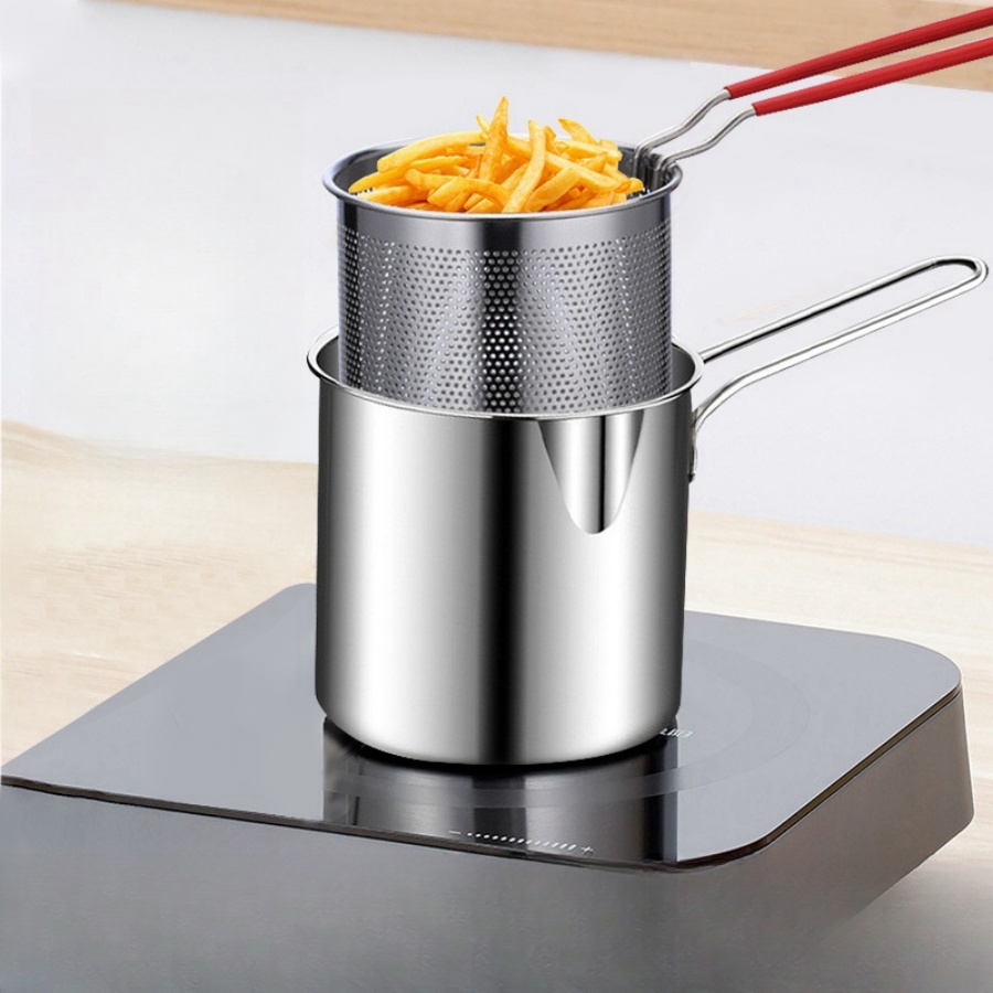 Home Cooking Utensils - Portafiltro compatto per friggitrice in acciaio