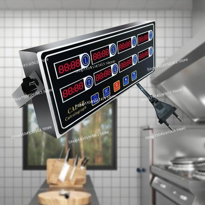 Home Cooking Channel - Timer Digitale Commerciale a 8 Canali,